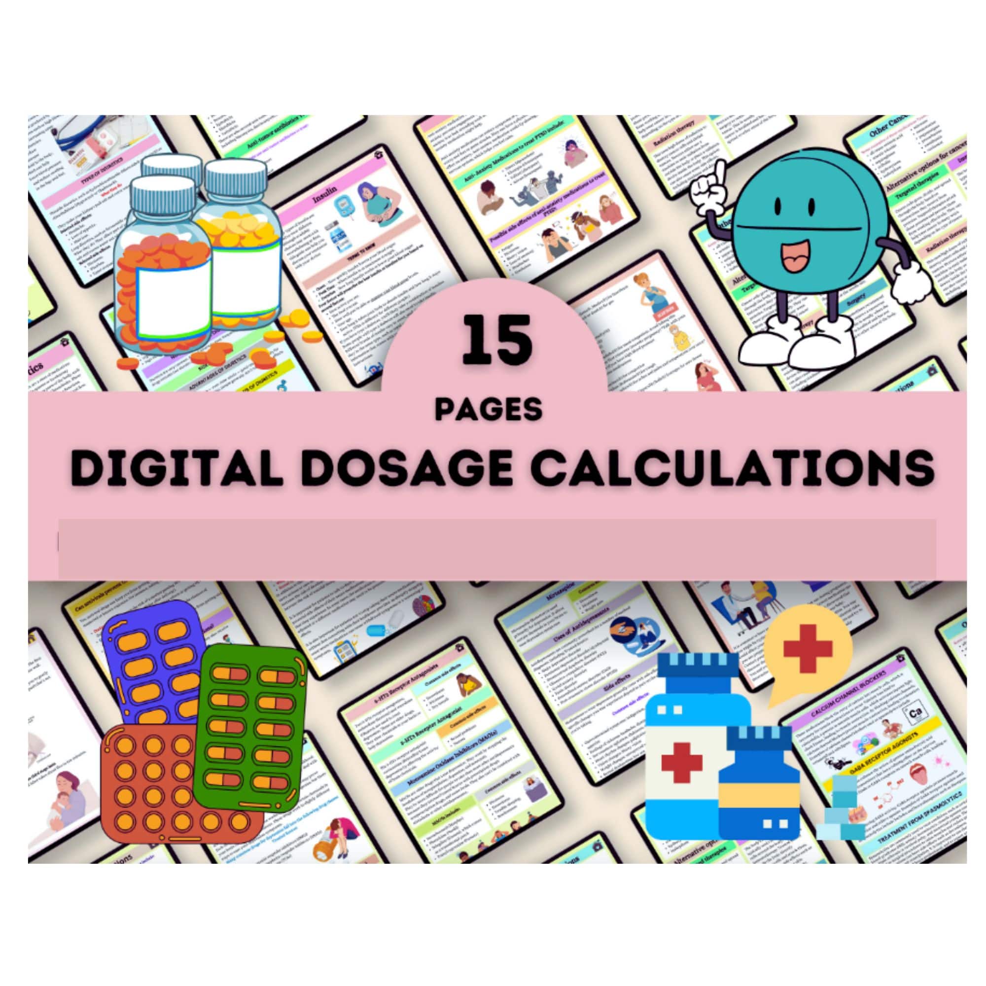 Nursing Dosage Calculation 15 Pages