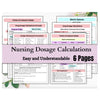 Nursing Dosage Calculations 6 pages