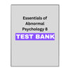 Essentials of Abnormal Psychology 8 Test Bank