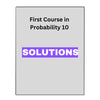 First Course in Probability 10 Solutions