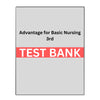 Test Bank Davis Advantage for Basic Nursing Thinking Doing and Caring 3