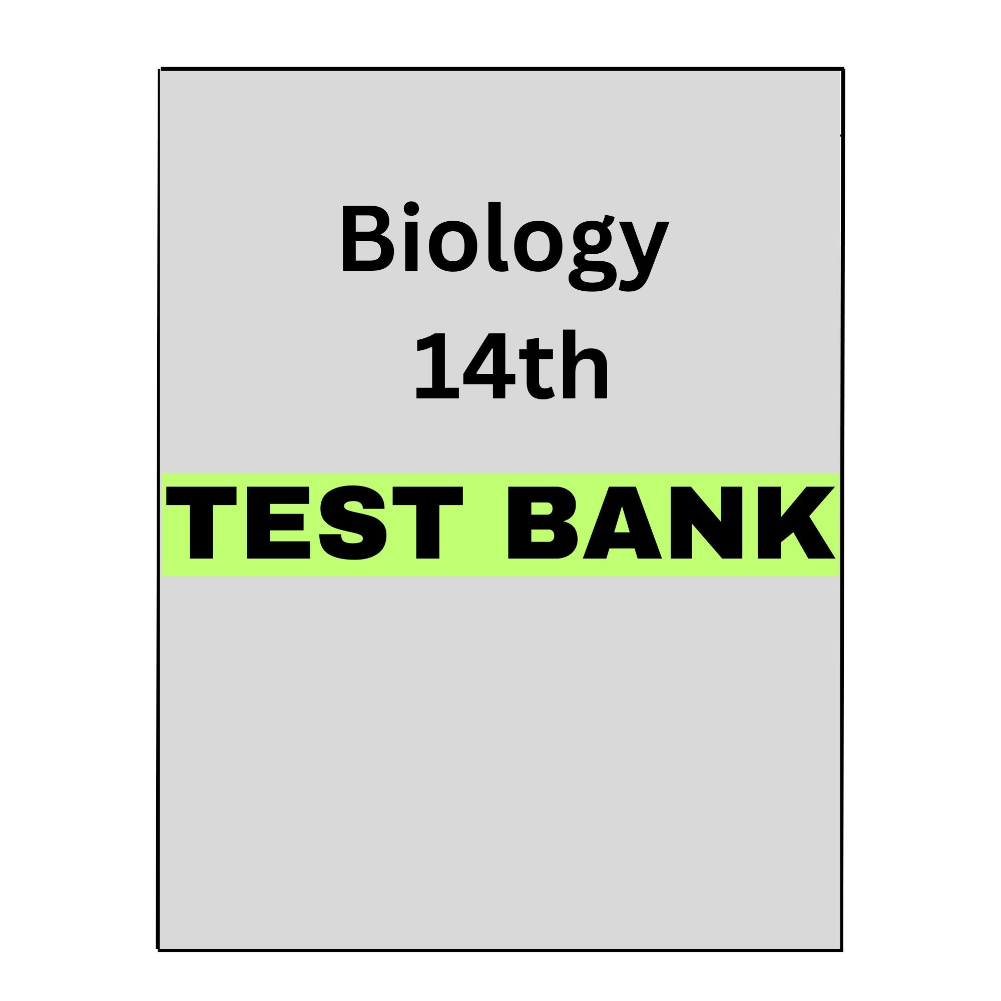 Test Bank for Biology 14