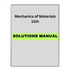 Solutions Manual for Mechanics of Materials 11