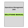 Operations Management 14 Solutions Manual