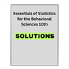 Solutions Manual for Essentials of Statistics for the Behavioral Sciences 10